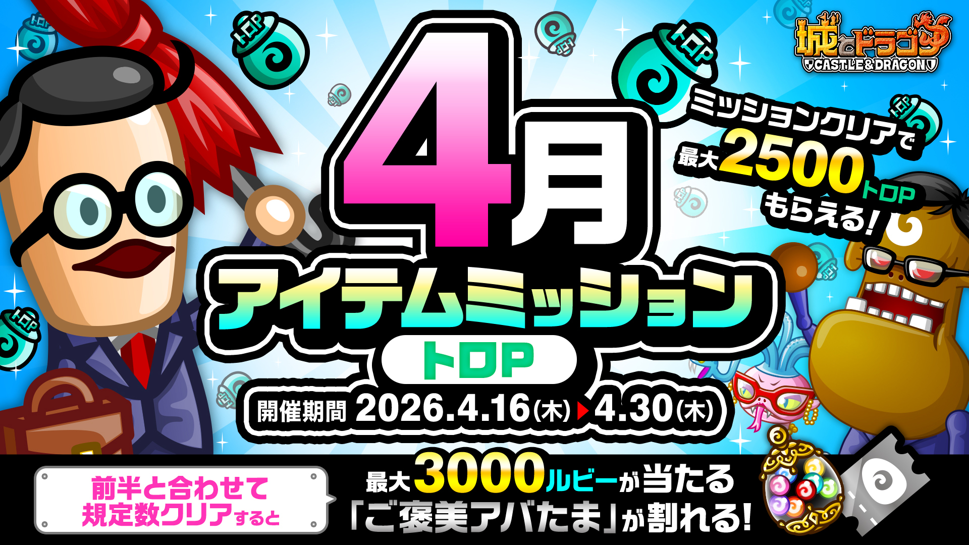 「4月アイテムミッション(トロP)」開催！