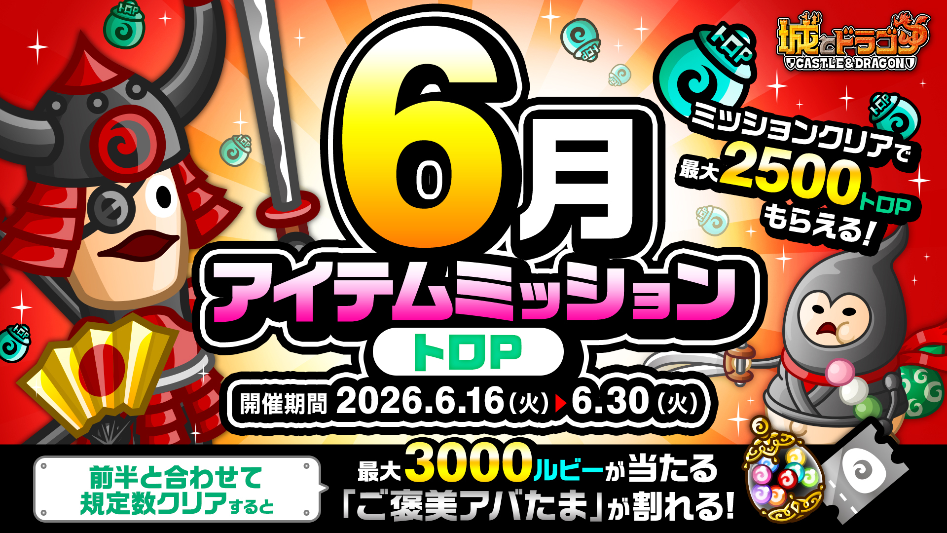 「6月アイテムミッション(トロP)」開催！